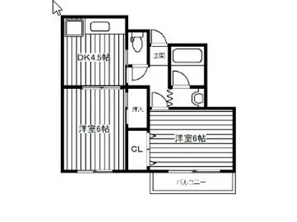 ザ・パークハビオ滝野川(1DK/6階)の間取り写真