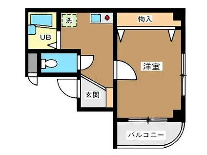 カーサ松原(1K/1階)の間取り写真