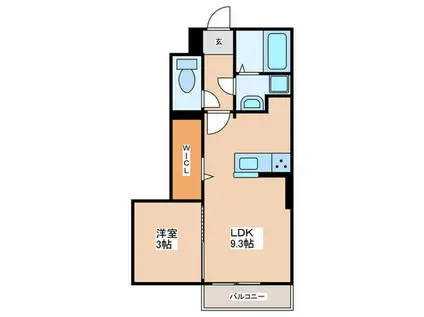 DーROOM CELINE A棟(1LDK/1階)の間取り写真