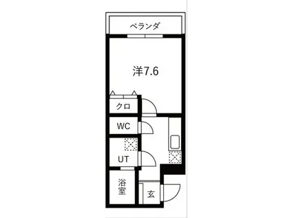 ヴィガラス大手町(1K/1階)の間取り写真