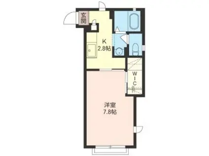 エステコート弐番館(1K/2階)の間取り写真