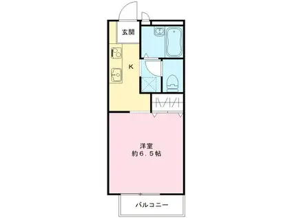 アルシオネ(1K/1階)の間取り写真