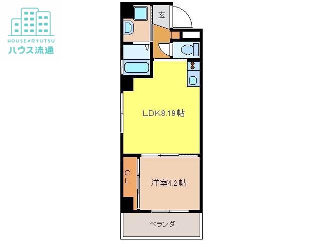 サザンパレスII(1LDK/5階)の間取り写真