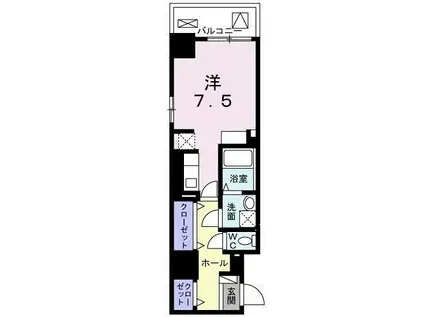 オリヴィエ(ワンルーム/3階)の間取り写真