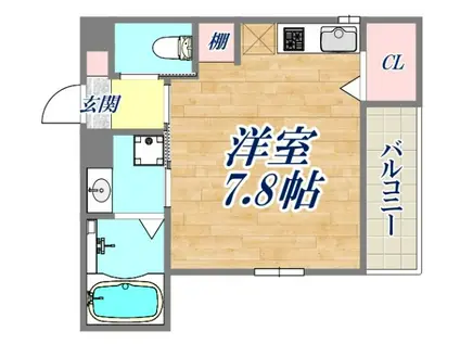 アヴニール仁川(ワンルーム/2階)の間取り写真