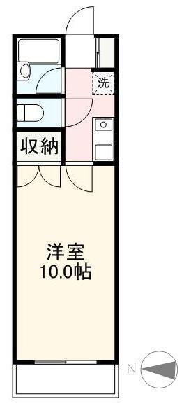 緒方ビル(1K/3階)の間取り写真