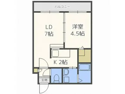サンコート本郷通(1LDK/4階)の間取り写真
