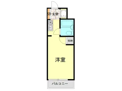 サンホワイト磯子(ワンルーム/4階)の間取り写真