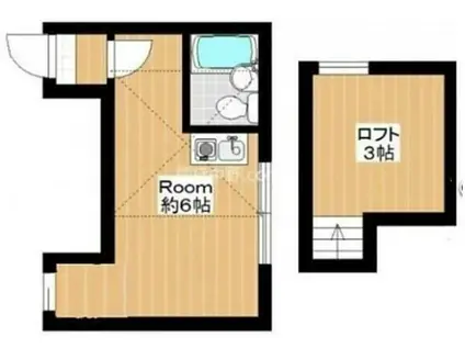 ファサードクロス(ワンルーム/1階)の間取り写真