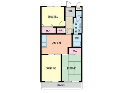 第五メゾン相葉コーポ(3DK/3階)の間取り写真