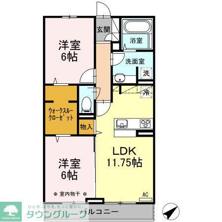 メゾンルミエール(2LDK/2階)の間取り写真