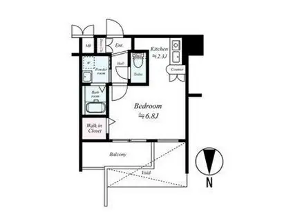 プレサンス桜通アベニュー(ワンルーム/7階)の間取り写真