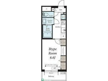 ヴィラ多摩センター(1K/3階)の間取り写真