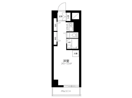 東建シティハイツ上野(1K/4階)の間取り写真