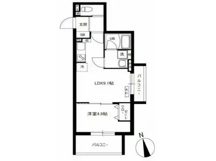 PIERRE LUMIE`RE(1LDK/3階)の間取り写真