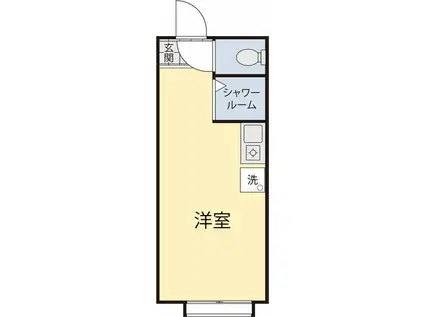 アーバンプレイス代田橋(ワンルーム/1階)の間取り写真