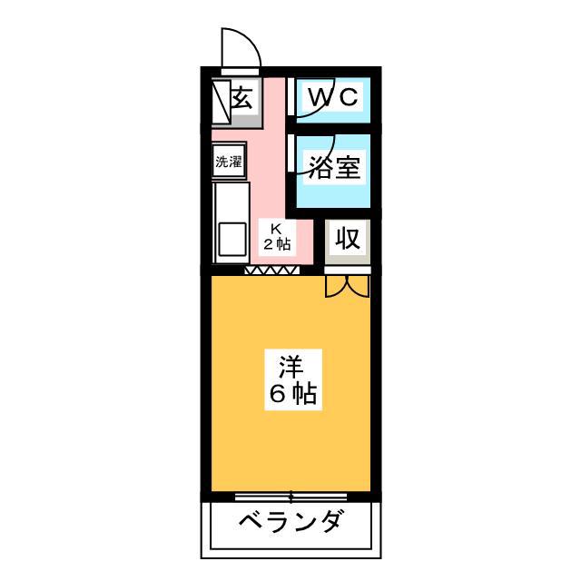サープラスI ハヤシ(1K/2階)の間取り写真