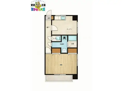 サンロイヤルI(1DK/10階)の間取り写真