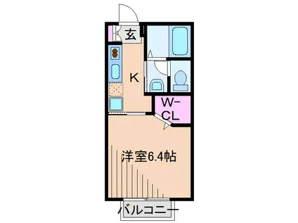 カーサ・アルキッパ(1K/1階)の間取り写真