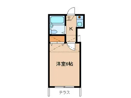 レオパレス岡本(1K/1階)の間取り写真