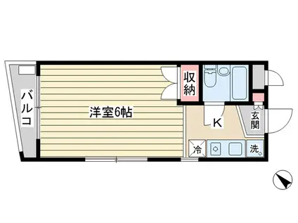 ブリスハタケヤマ(ワンルーム/4階)の間取り写真