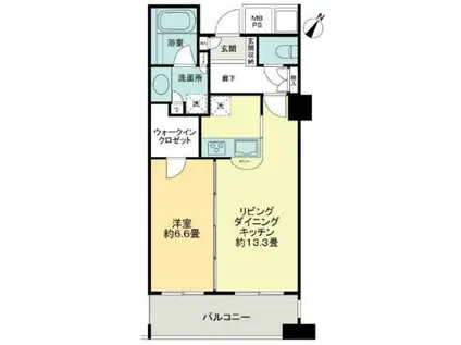 N4 タワー(1LDK/7階)の間取り写真