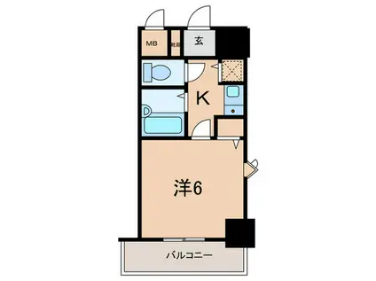 イトーピア三宮アーバンステージ(ワンルーム/3階)の間取り写真