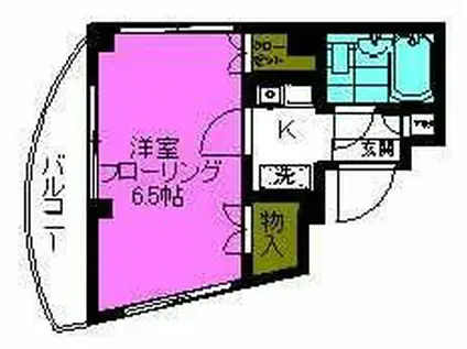 元ハウス(1K/2階)の間取り写真