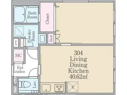 レーヴレジデンス本駒込(1LDK/3階)の間取り写真