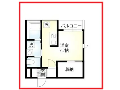 ブランシェ(ワンルーム/1階)の間取り写真