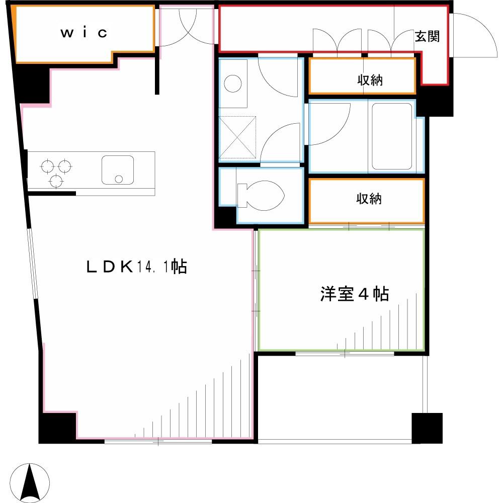 アルタマレア(1LDK/2階)の間取り写真