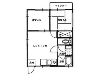 プライムハイツ(3LDK/2階)の間取り写真