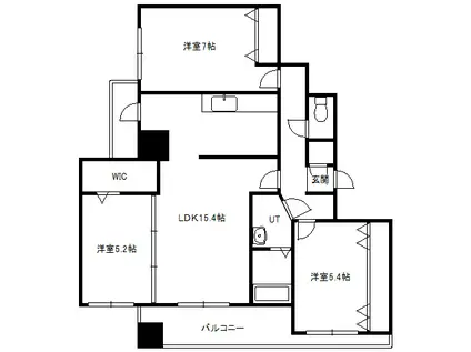 メゾン・クー・ドゥ・クールVII(3LDK/9階)の間取り写真