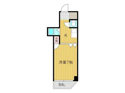 グランエスポワール(1K/4階)の間取り写真