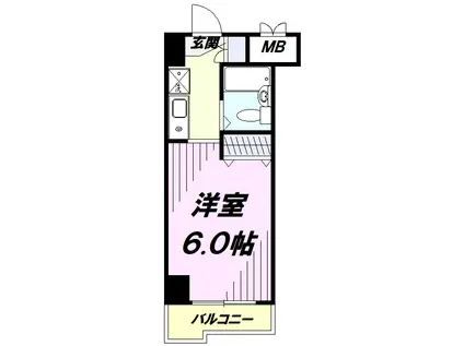 アバクス立川(ワンルーム/10階)の間取り写真