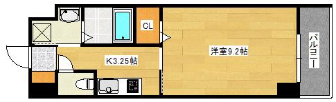 S-RESIDENCE宇品5丁目I(1K/2階)の間取り写真