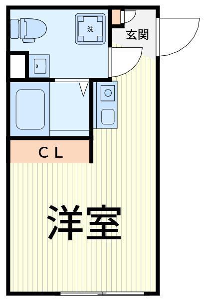 アミスタ新小岩(ワンルーム/4階)の間取り写真