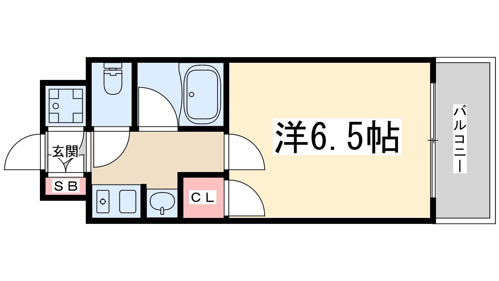 新大阪プライマリーワン(1K/9階)の間取り写真