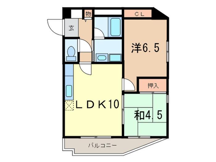 BRICKS BLOCK(2LDK/3階)の間取り写真