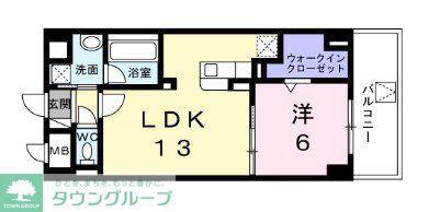 YS STATE 天王台(1LDK/4階)の間取り写真