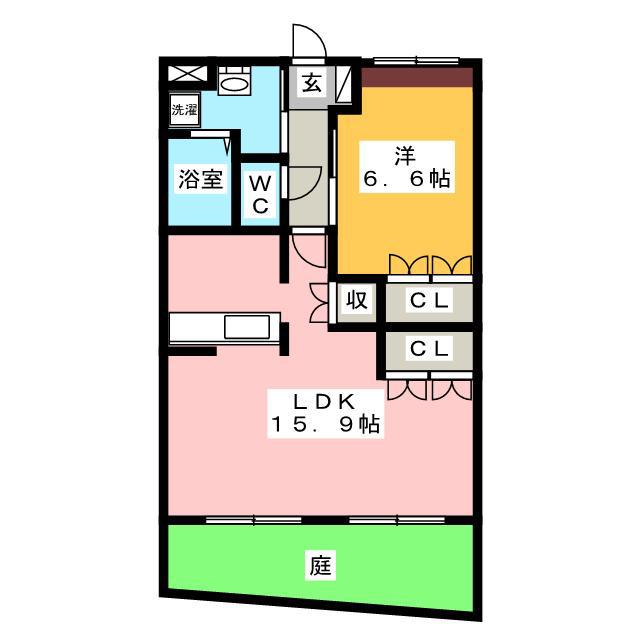 イル・ニード(1LDK/1階)の間取り写真