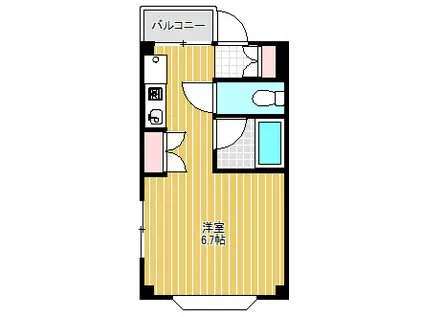 CLIONE(ワンルーム/3階)の間取り写真