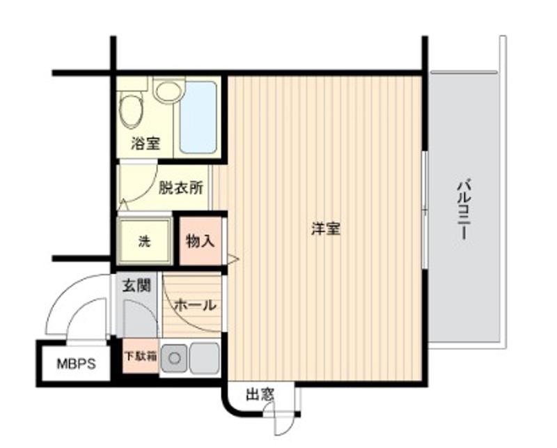 リバティー座間(1K/3階)の間取り写真