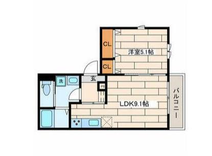 MAISON DE SANTE MAISON DE SANTE(1LDK/2階)の間取り写真