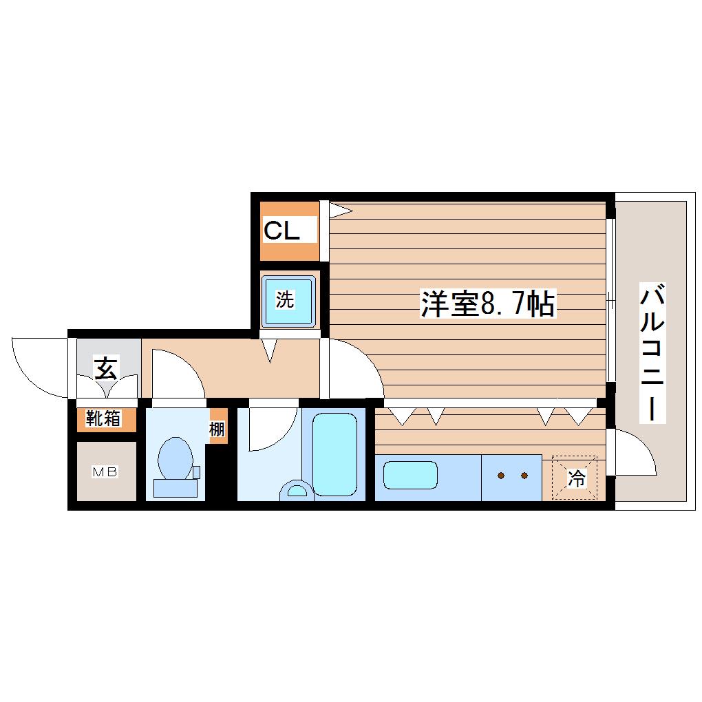 SUM TOMIZAWA(ワンルーム/6階)の間取り写真