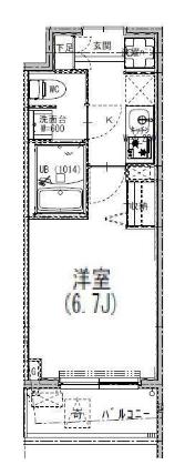 S-RESIDENCE成増CLAIR(1K/5階)の間取り写真