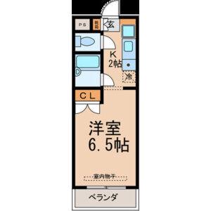 東山ビレッジ(1K/6階)の間取り写真
