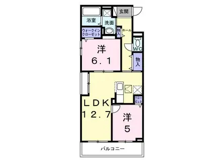 グラン・ステラータ(2LDK/1階)の間取り写真