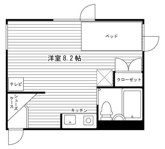 クリエイト320(ワンルーム/3階)の間取り写真