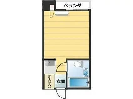 サンビル勝山北(1K/7階)の間取り写真